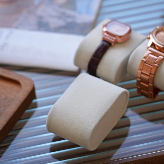 Universal Watch Box Velvet Cushion Watch Pillow Jewelry Case Strap Watch Storage Organizer Simple Style Plaid Pattern