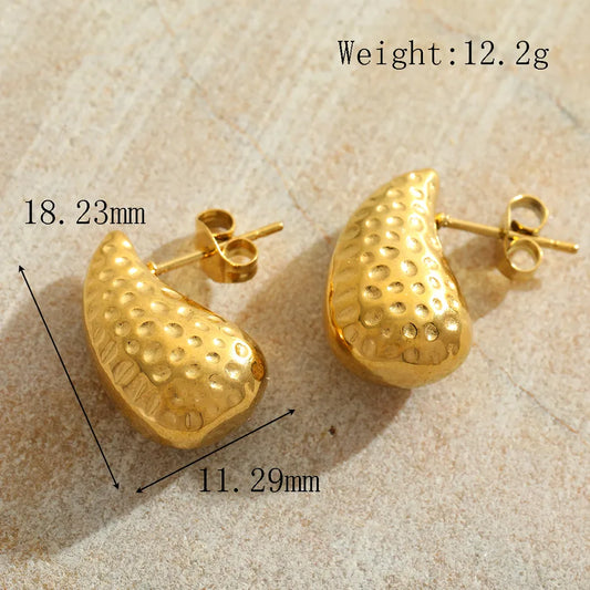 1 Pair Cute Simple Style Classic Style Irregular Geometric Plating 304 Stainless Steel 18K Gold Plated Ear Studs