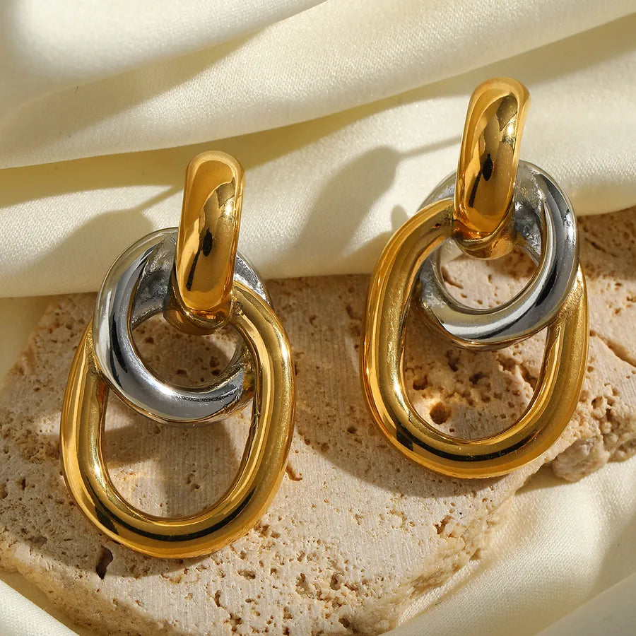 1 Pair Romantic Simple Style O-Shape 304 Stainless Steel Ear Studs