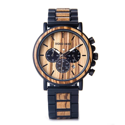 Business Color Block Double Side Snaps Electronic Men's Watches