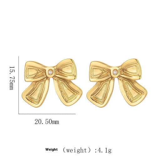 1 Pair Elegant Modern Style Geometric Plating Titanium Steel Ear Studs