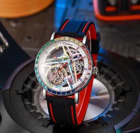 Sports Geometric Butterfly Double Snap Mechanical Watch Men's Watches