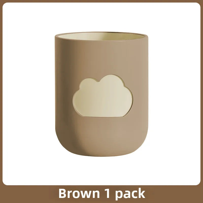 Wash cup wall-mounted toothbrush holder wholesale punch-free toothbrush cup suit wall-mounted household toothbrush holder storage rack