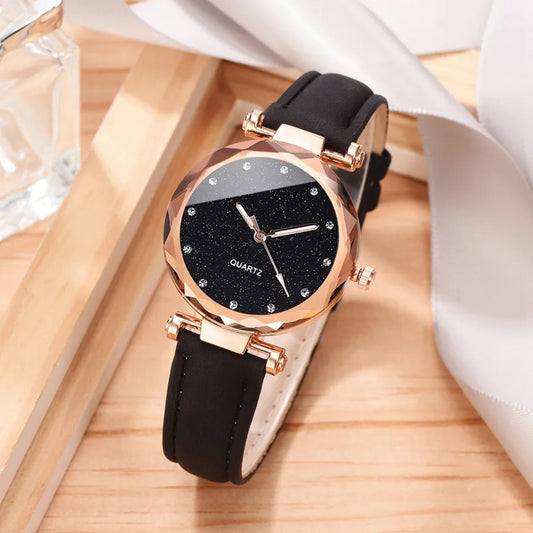 casual round buckle quartz women's watches