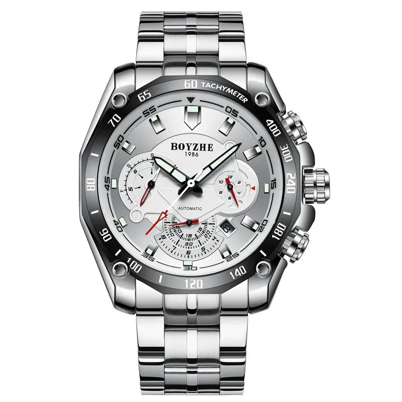 Sports Round Butterfly Double Snap Mechanical Men's Watches