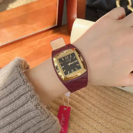 Simple Style Classic Style Solid Color Buckle Quartz Watch Women's Watches