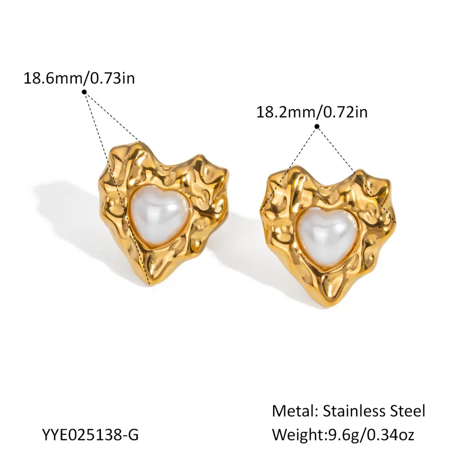 1 Pair Elegant Modern Style Oval Polishing Plating Inlay 304 Stainless Steel 18K Gold Plated Butterfly Backs Ear Studs
