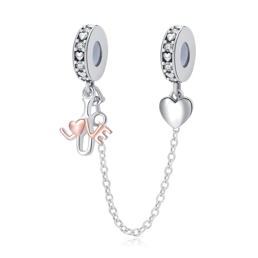 1 Piece Diameter 10.38mm 925 Sterling Silver Zircon Love Tortoise Heart Shape Polished Spacer Bars Jewelry Accessories