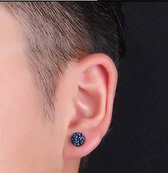 1 Piece Basic Simple Style Geometric Plating 925 Sterling Silver Crystal Ear Studs