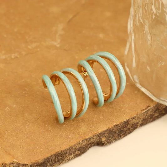 1 Pair French Style Romantic Streetwear C Shape 304 Stainless Steel Ear Studs