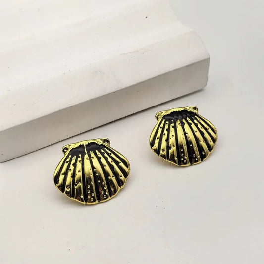 1 Pair Elegant Classical Cute Shell 304 Stainless Steel Butterfly Backs Ear Studs