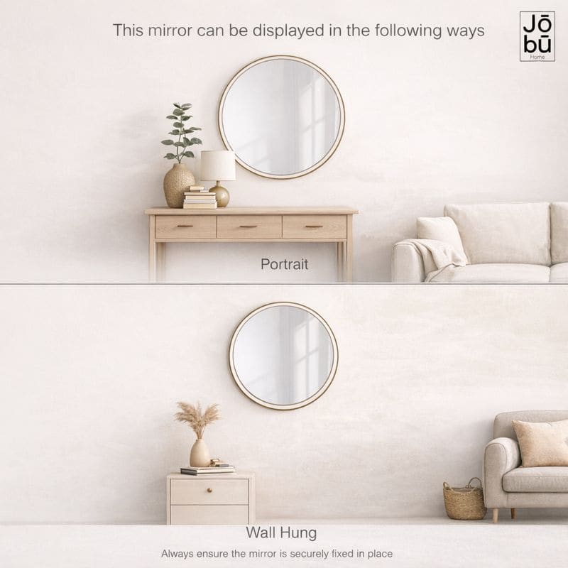 Rei - Extra Large Round Black Metal Circle Mirror - 150cm x 150cm