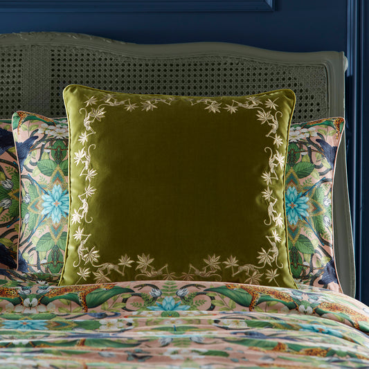 Sapphire Garden Olive Cushion 50x50cm