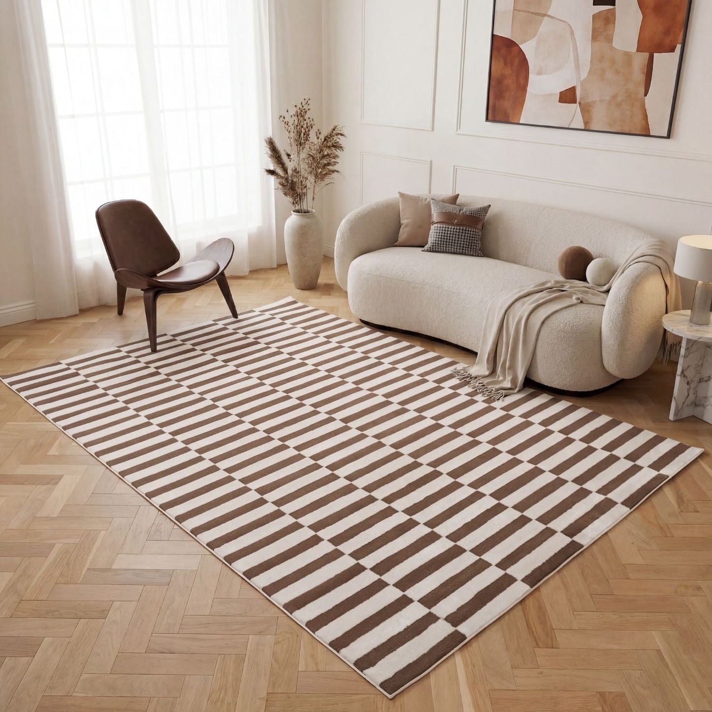 Loft Striped Brown Rug