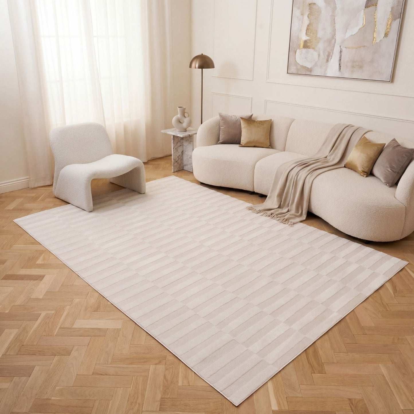 Loft Striped Cream Rug