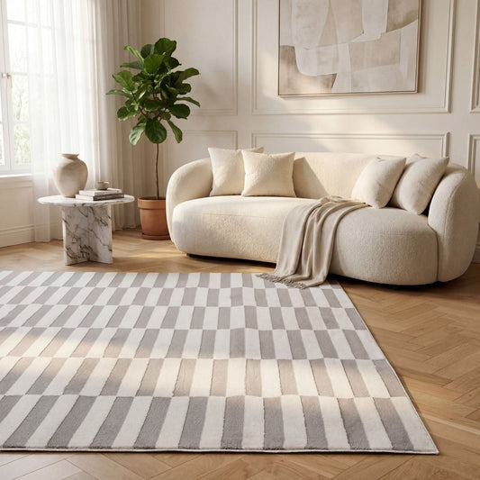 Loft Striped Grey Rug
