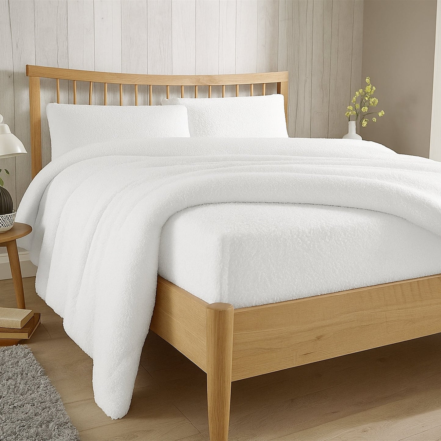 Teddy Fleece Extra Deep Fitted Sheet Plush Super Soft Warm Bedding for Winter Snug Fit Elastic Edges Multiple Sizes Stylish Colours Fluffy Bedding by OLIVIA ROCCO