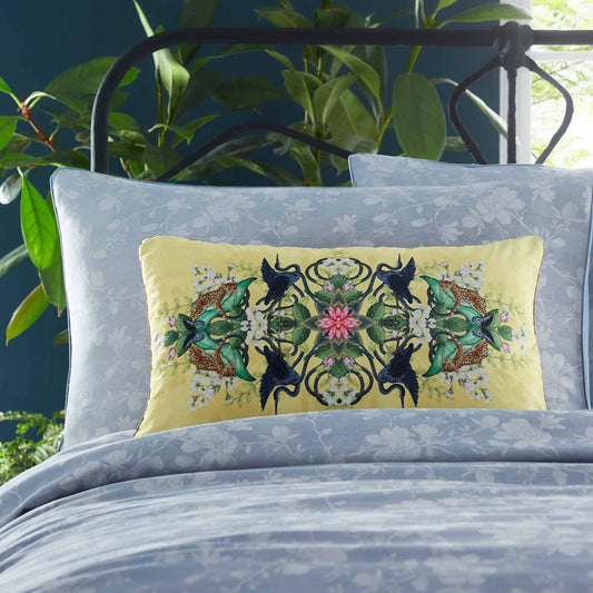 Wonderlust Tea Party Citron Cushion 35x55cm