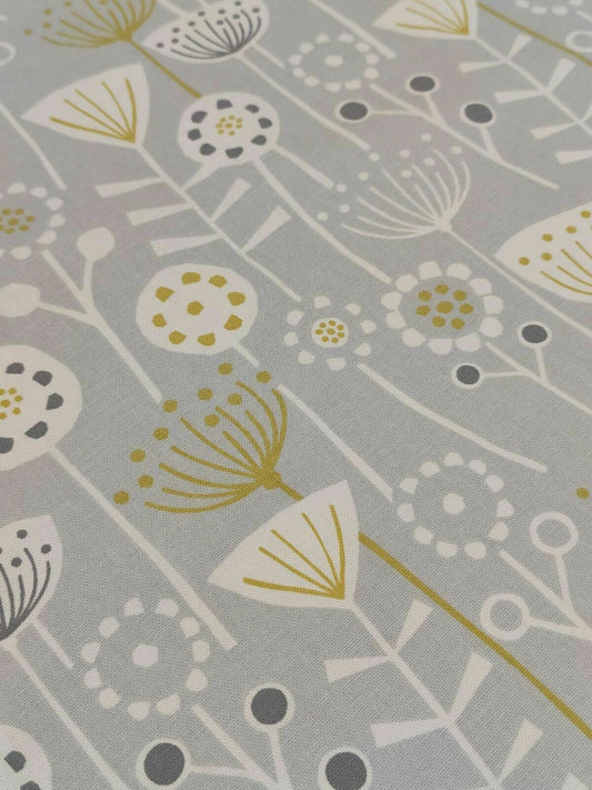 Fryetts Bergen Grey Curtain Upholstery Fabric 1 Metre