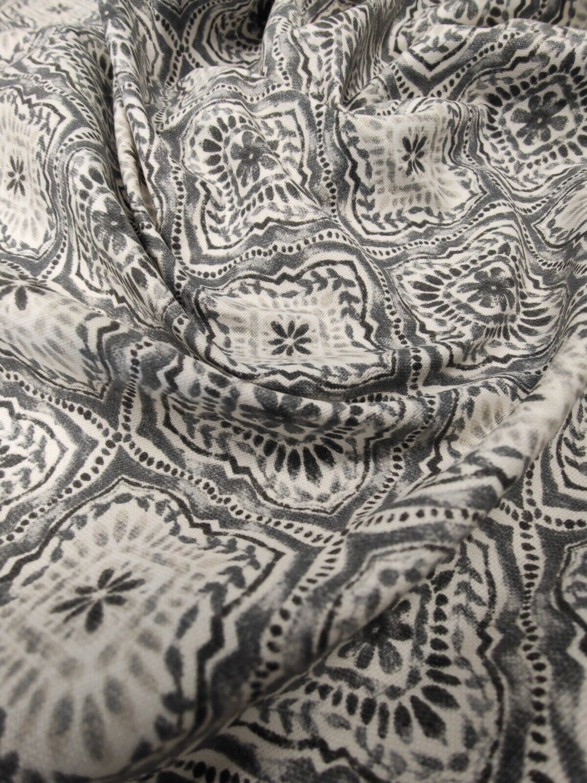 Sandown & Bourne Marcel Grey Curtain Upholstery Fabric 1 Metre