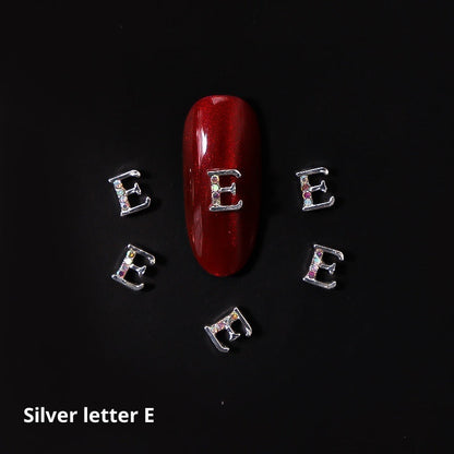 26 Letter Alloy Nail Ornament Nail Crystal