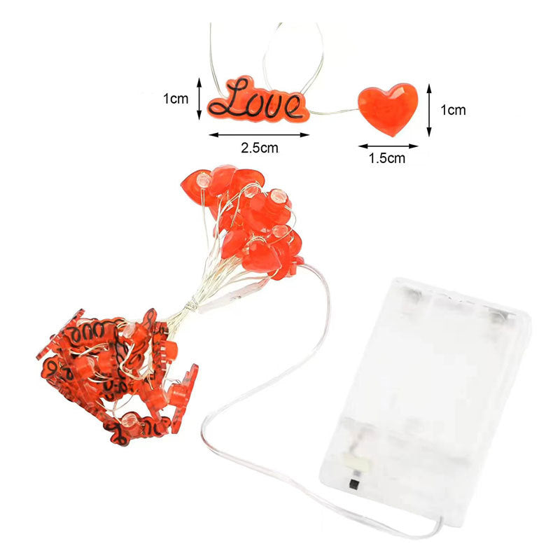 Valentine's Day Love LED Light Wedding Bouquet Gift Decorative Copper Wire Lamp