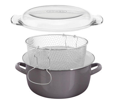 Telo Cool Grey Deep Fryer