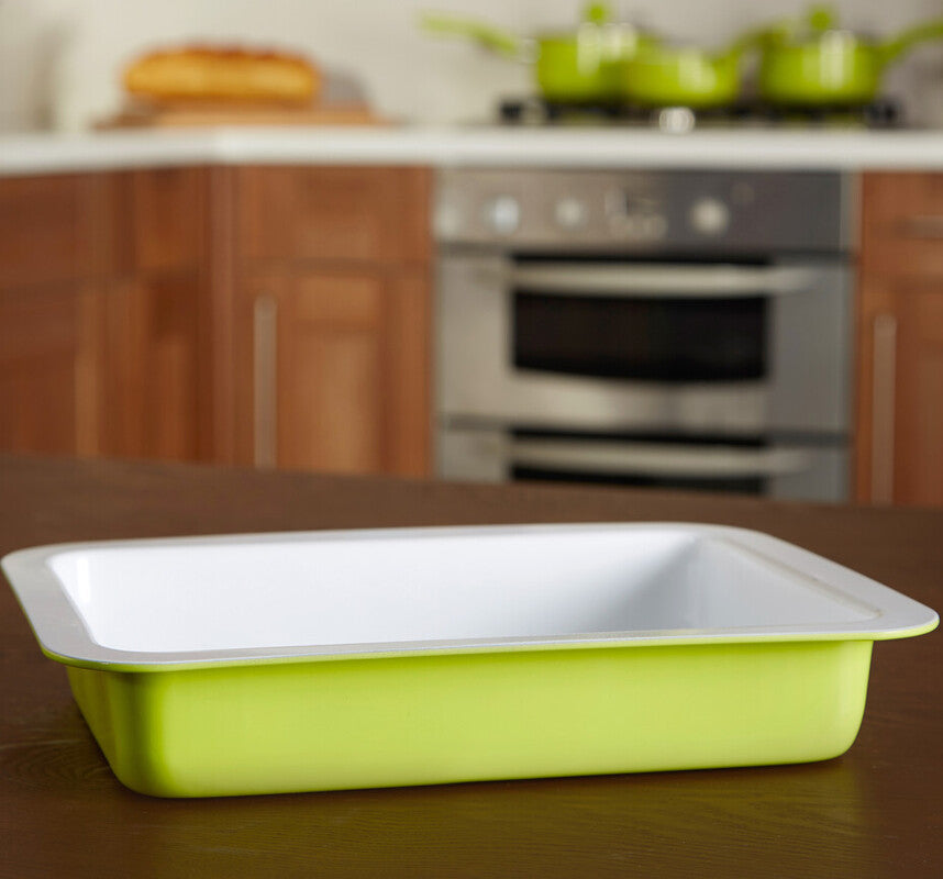 Ecocook Lime Green Rectangle Roasting Dish