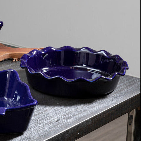 Modern Retro Round Dish With Curved Edges