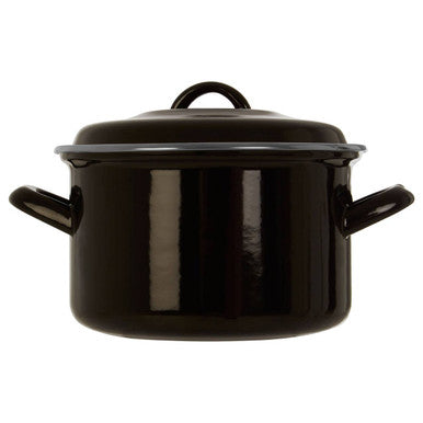 Porter Black Enamel 18cm Casserole Dish