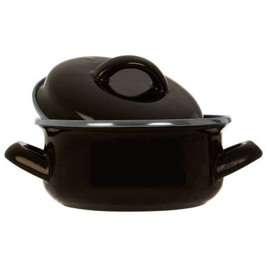 Porter Black Enamel 12cm Casserole Dish