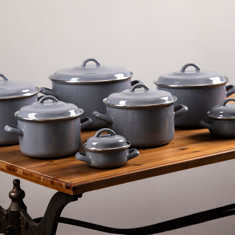 Porter Grey Enamel 12cm Casserole Dish