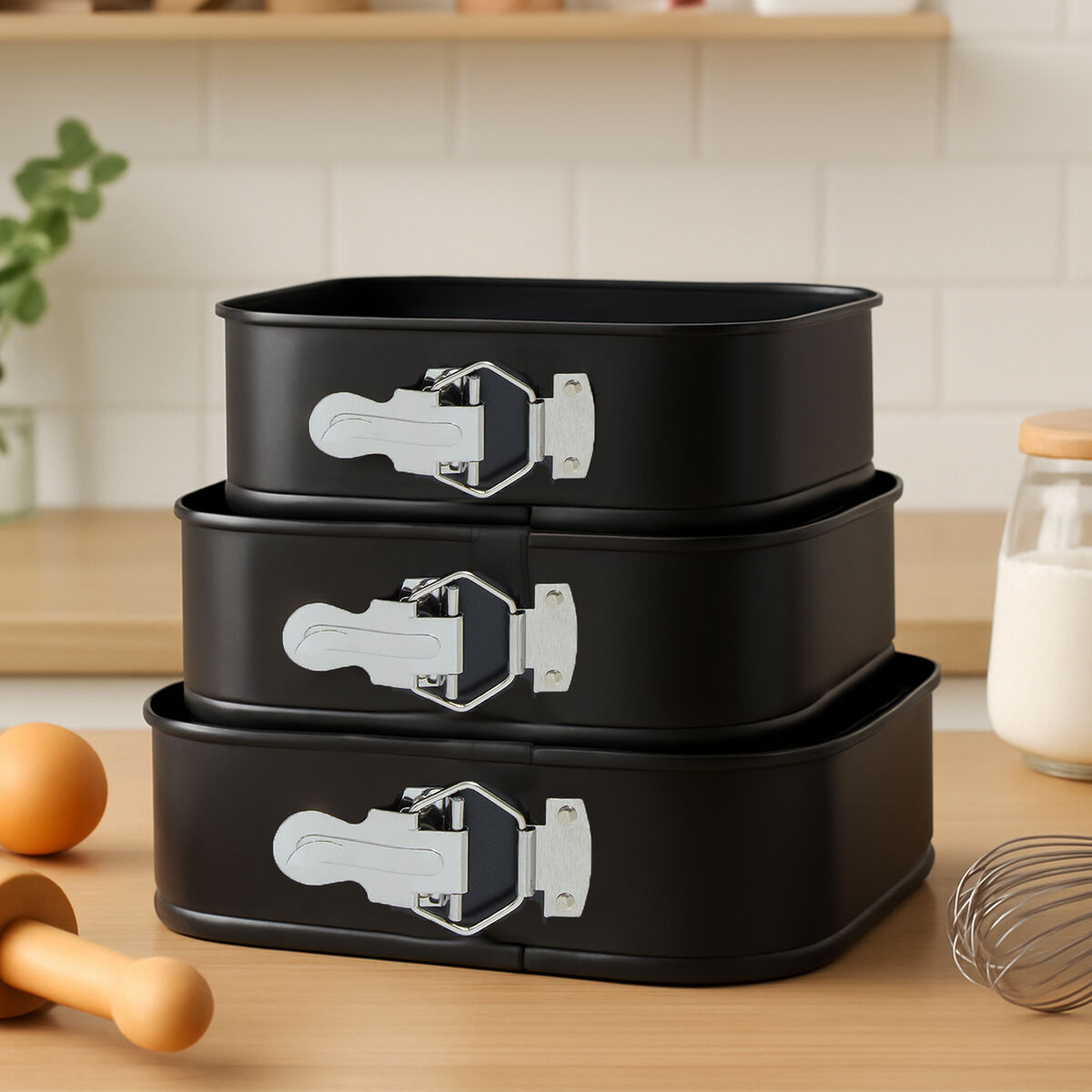 From Scratch Set Of Three Non Stick Square Cake Tins