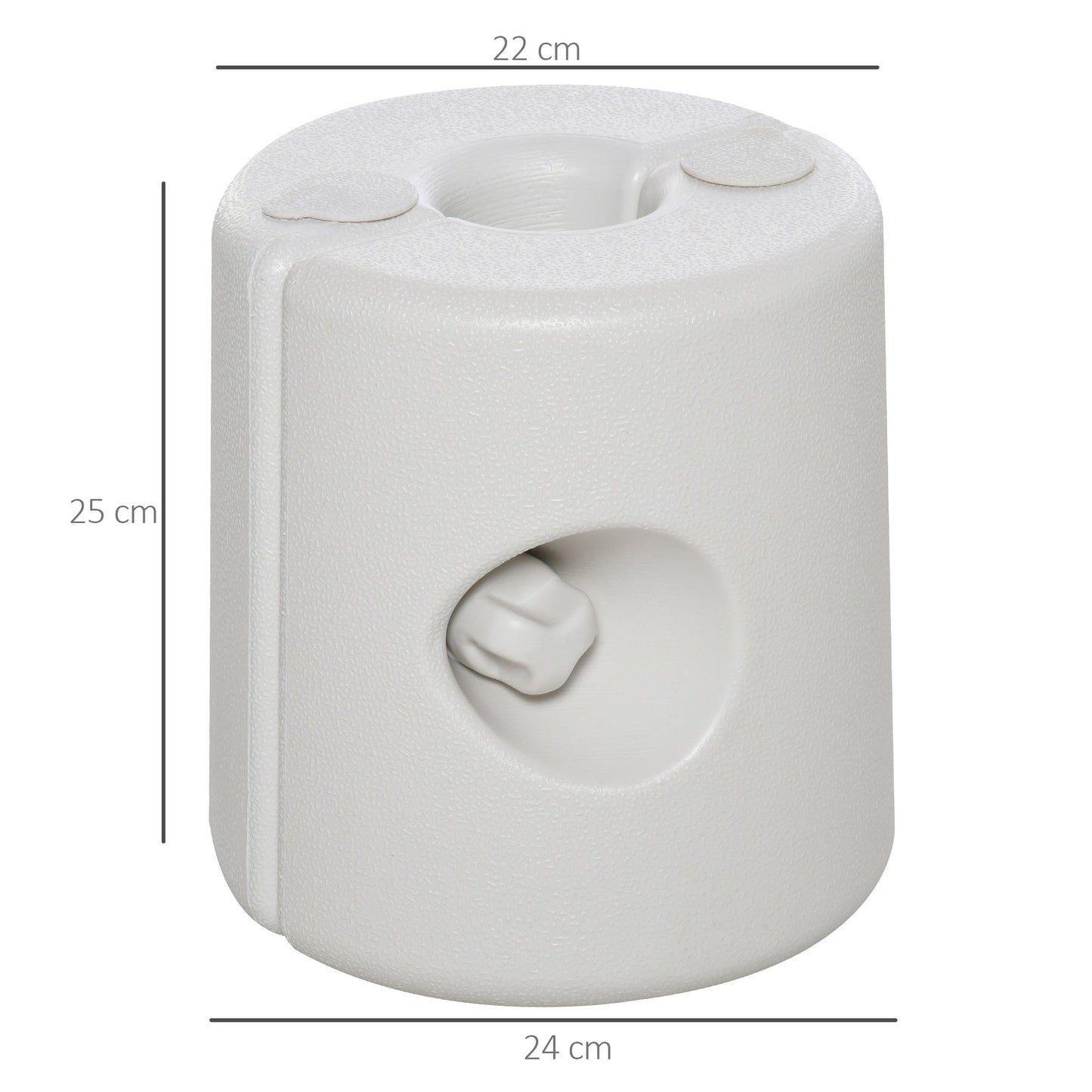 Outsunny 4 Pack 36 kg Gazebo Weights, Canopy Tent Weights with Rapid Clip, Gazebo Leg Weights Fill with Sand or Water, White