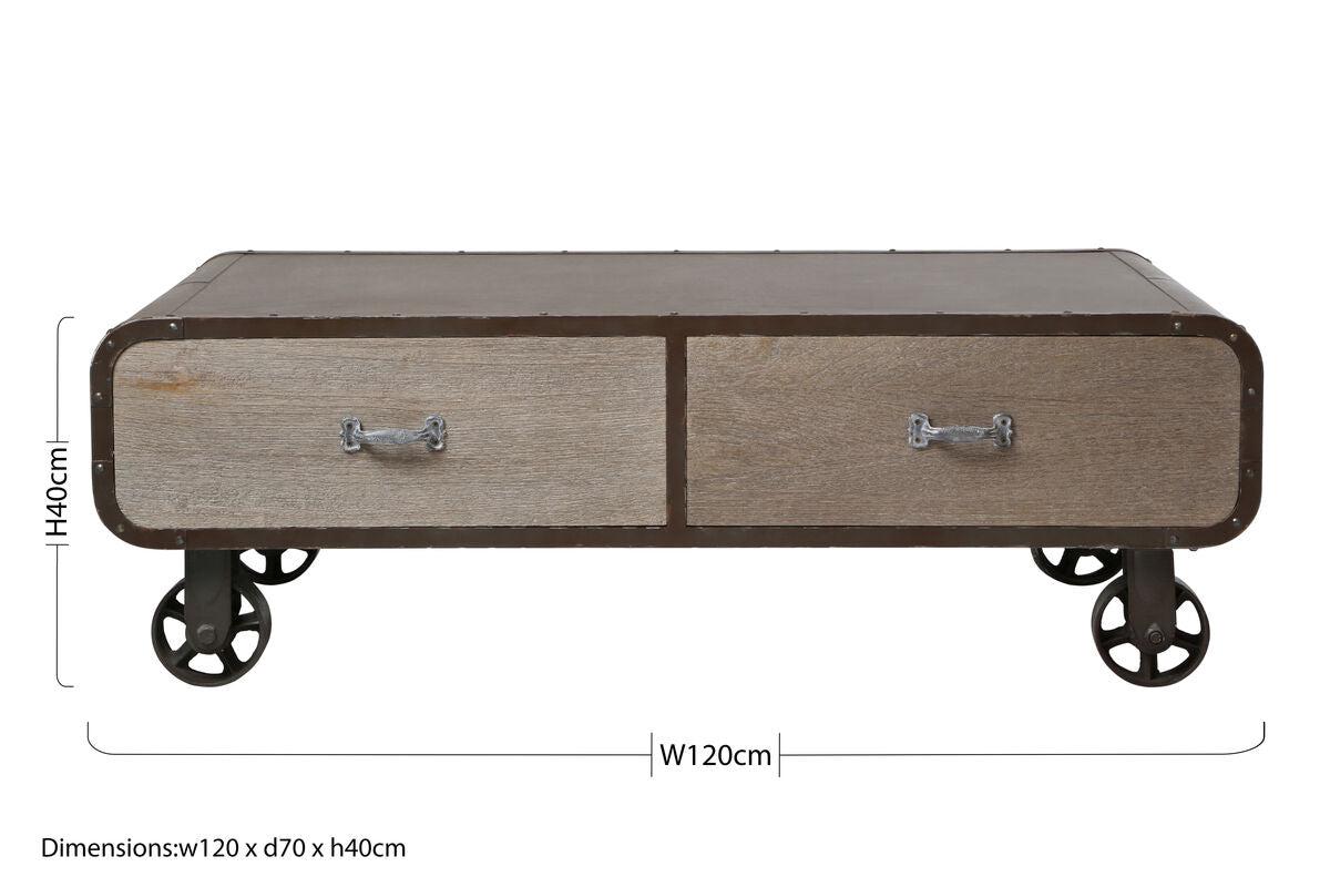 Village Loft 2 Drawer Coffee Table
