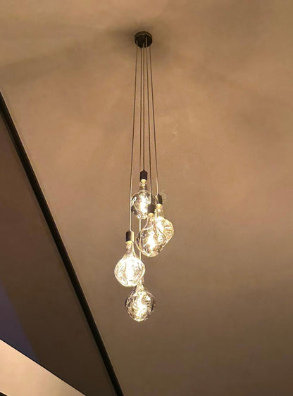 5 Light Cluster Evo Pendant Chandelier | Stairwell & High Ceiling Lighting UK