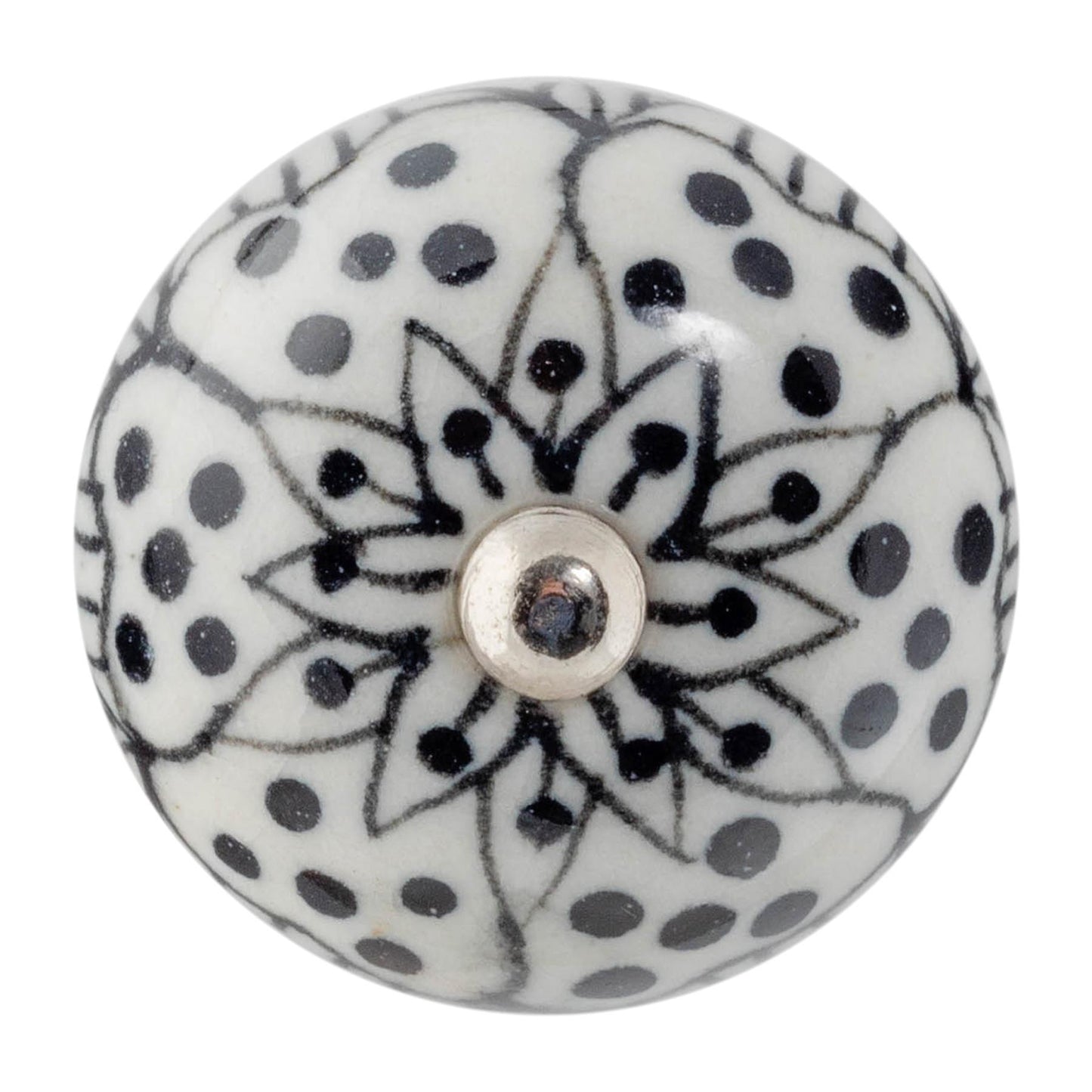Round Geometric Ceramic Cabinet Knob