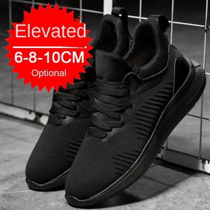 Men's shoes breathable men's casual shoes invisible height increasing shoes mesh sports shoes