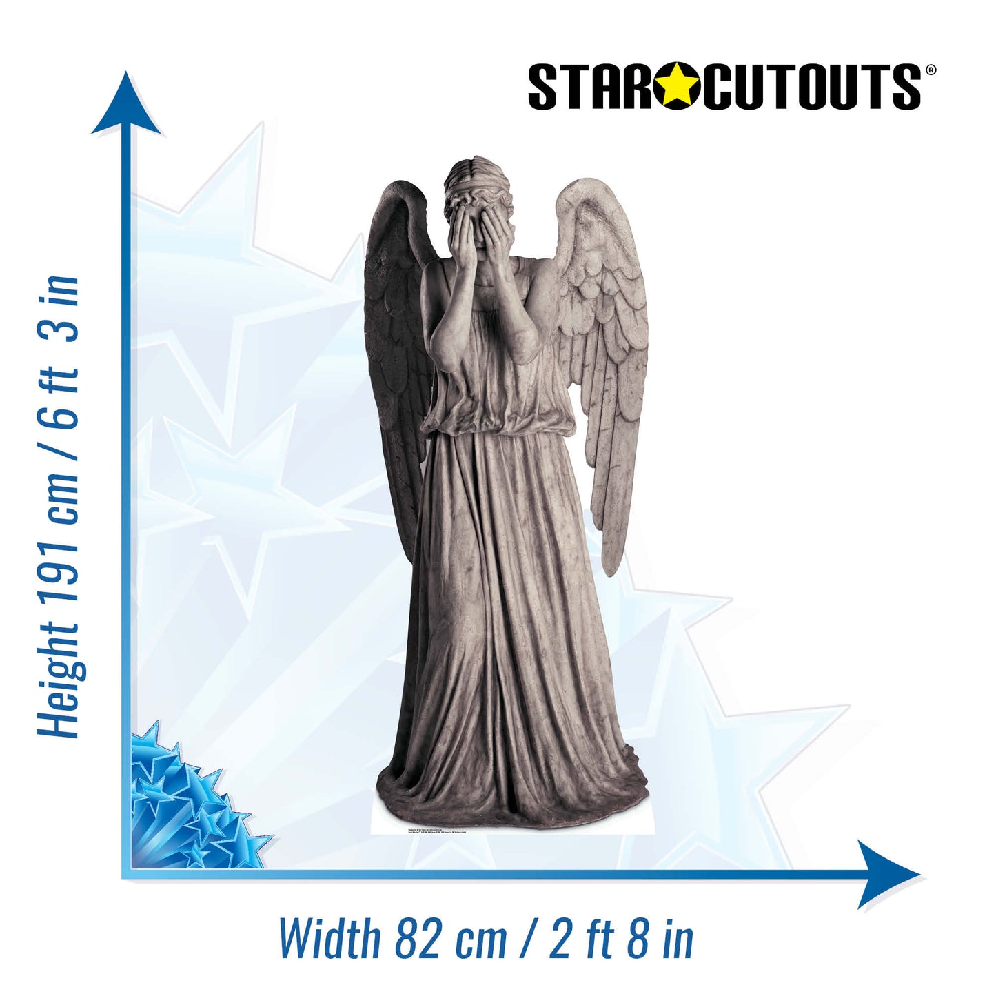 SC031 Weeping Angel Blink Angel Cardboard Cut Out Height 191cm