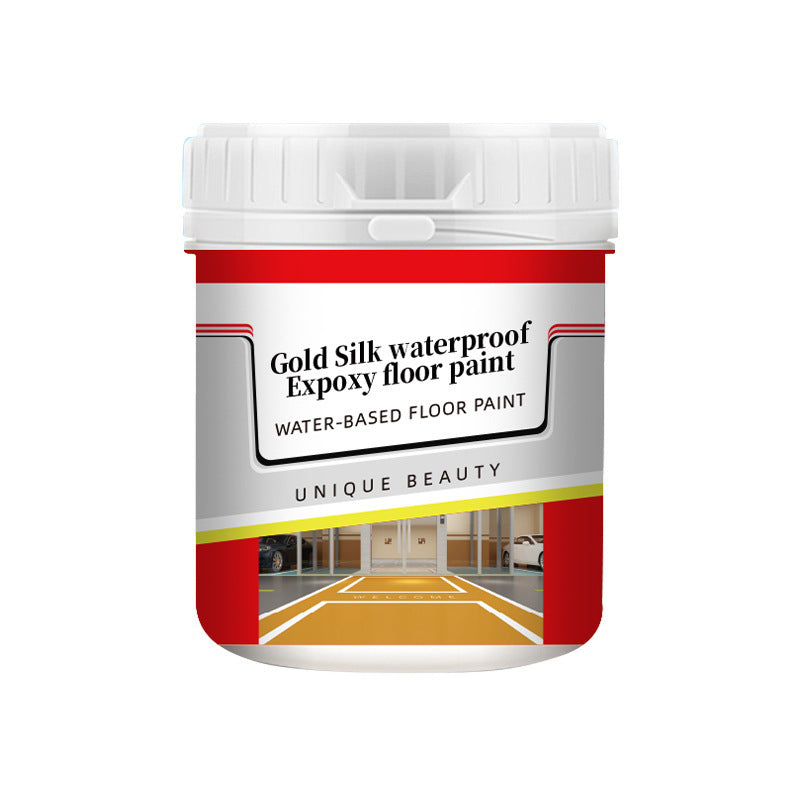Gold Silk Water-based Epoxy Floor Paint Non-slip Wear-resistant Household Factory Garage Square Cement Floor Green Paint