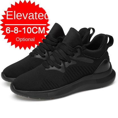 Men's shoes breathable men's casual shoes invisible height increasing shoes mesh sports shoes