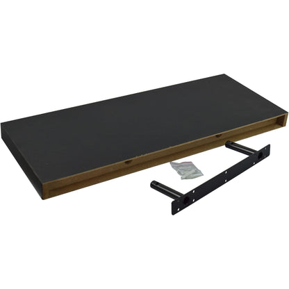 60cm Black Modern Floating Shelf