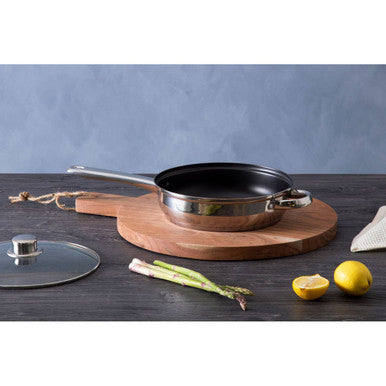 Crosse 24cm Stainless Steel Non Stick Frypan With Glass Lid