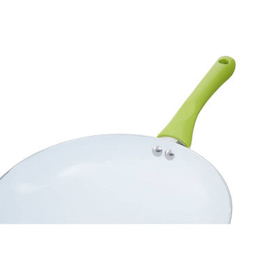 Ecocook 28cm Lime Green Frying Pan with Ceramic Coating