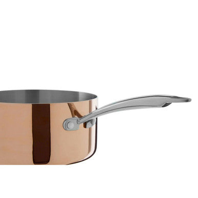 Minerva Copper Finish 18cm Saucepan with Lid