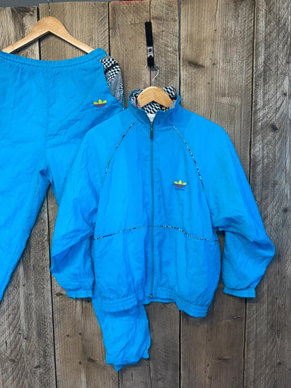 Original 1980s Adidas Women’s Full Shell Suit Top and Bottoms Size 12