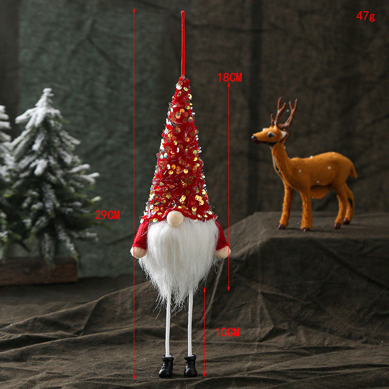 Christmas Long-legged Faceless Glowing Doll