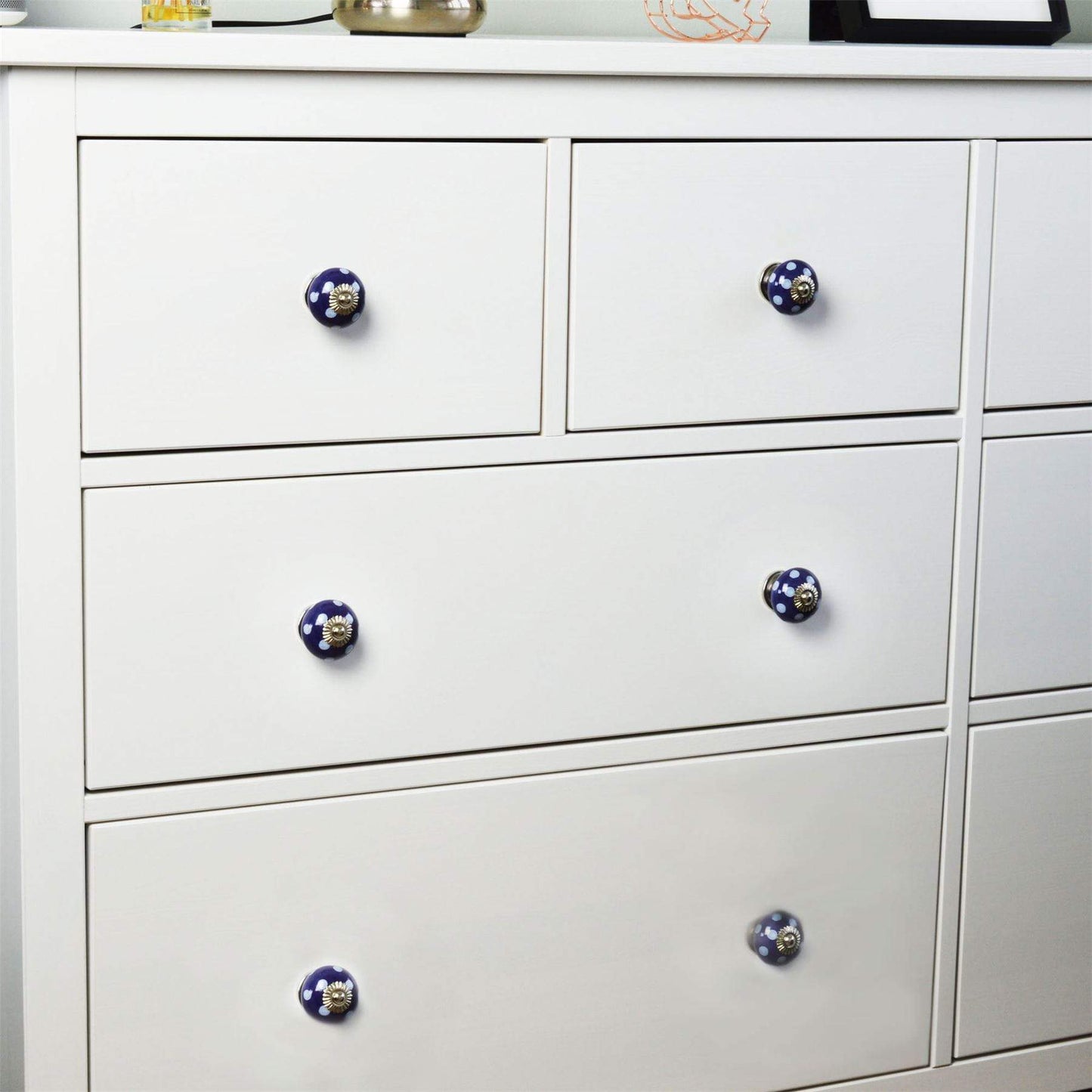 Round Spot Ceramic Cabinet Knob