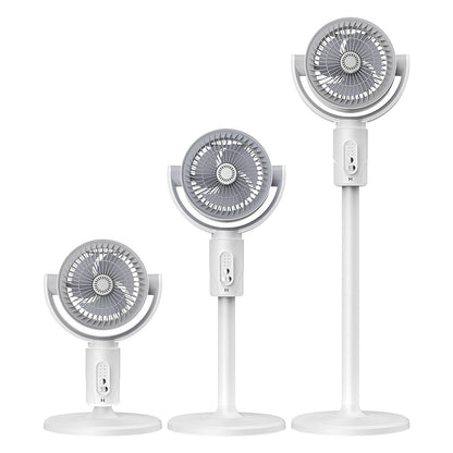 Remote Control Air Circulator Fan - 3D Oscillating Turbine Design Quiet Energy Saving Floor Standing Bladeless Cooling for Home Office Bedroom Use