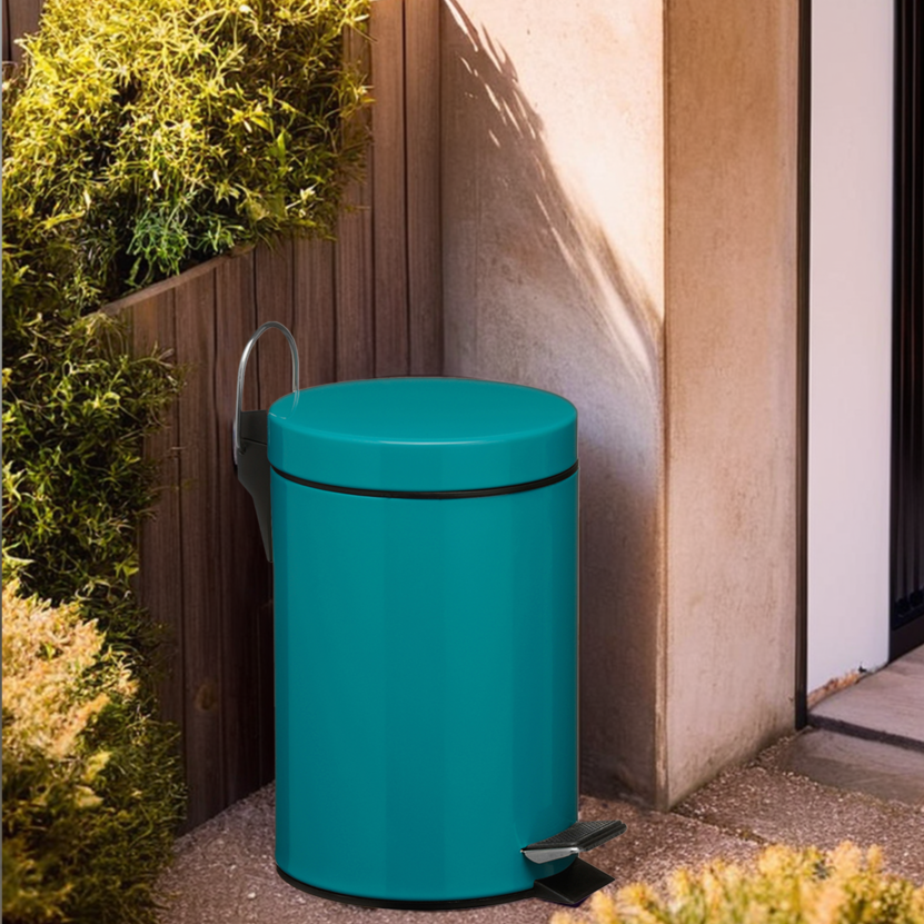 Parker 3 Litre Turquoise Pedal Bin